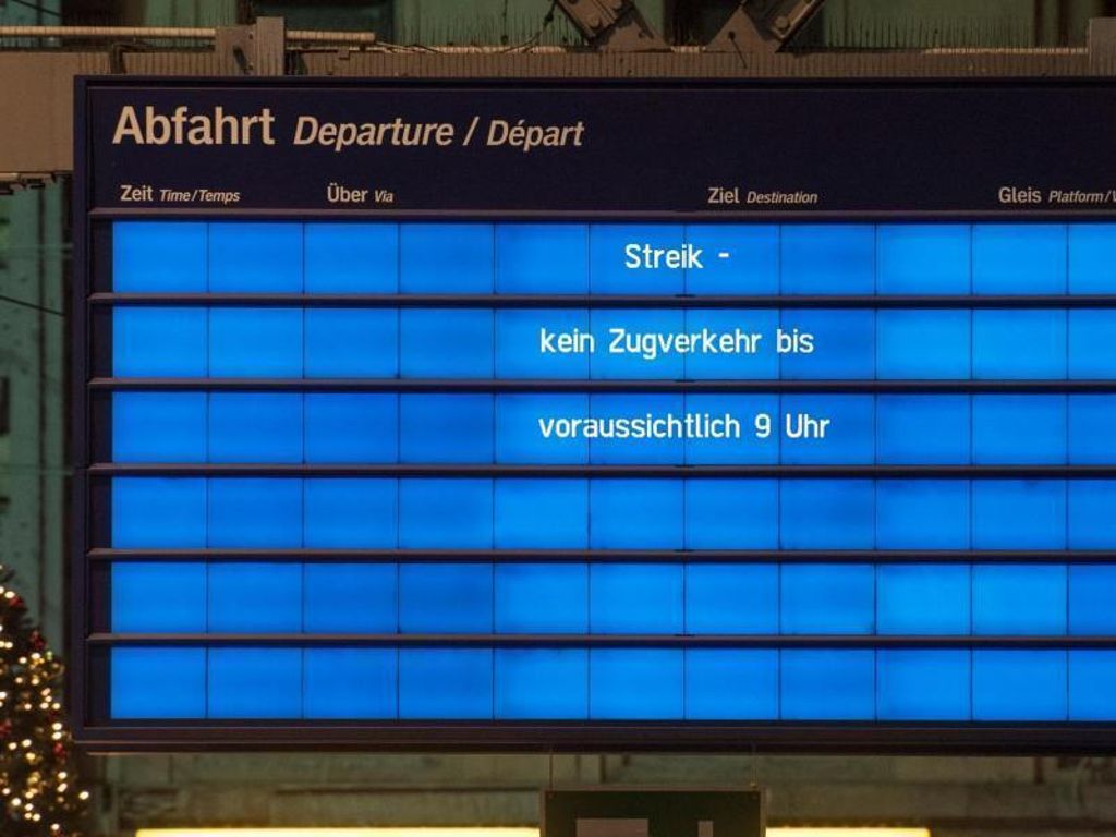 Mittlerweile ist der Streik beendet: Warnstreik: Bahnverkehr im Land stark betroffen
