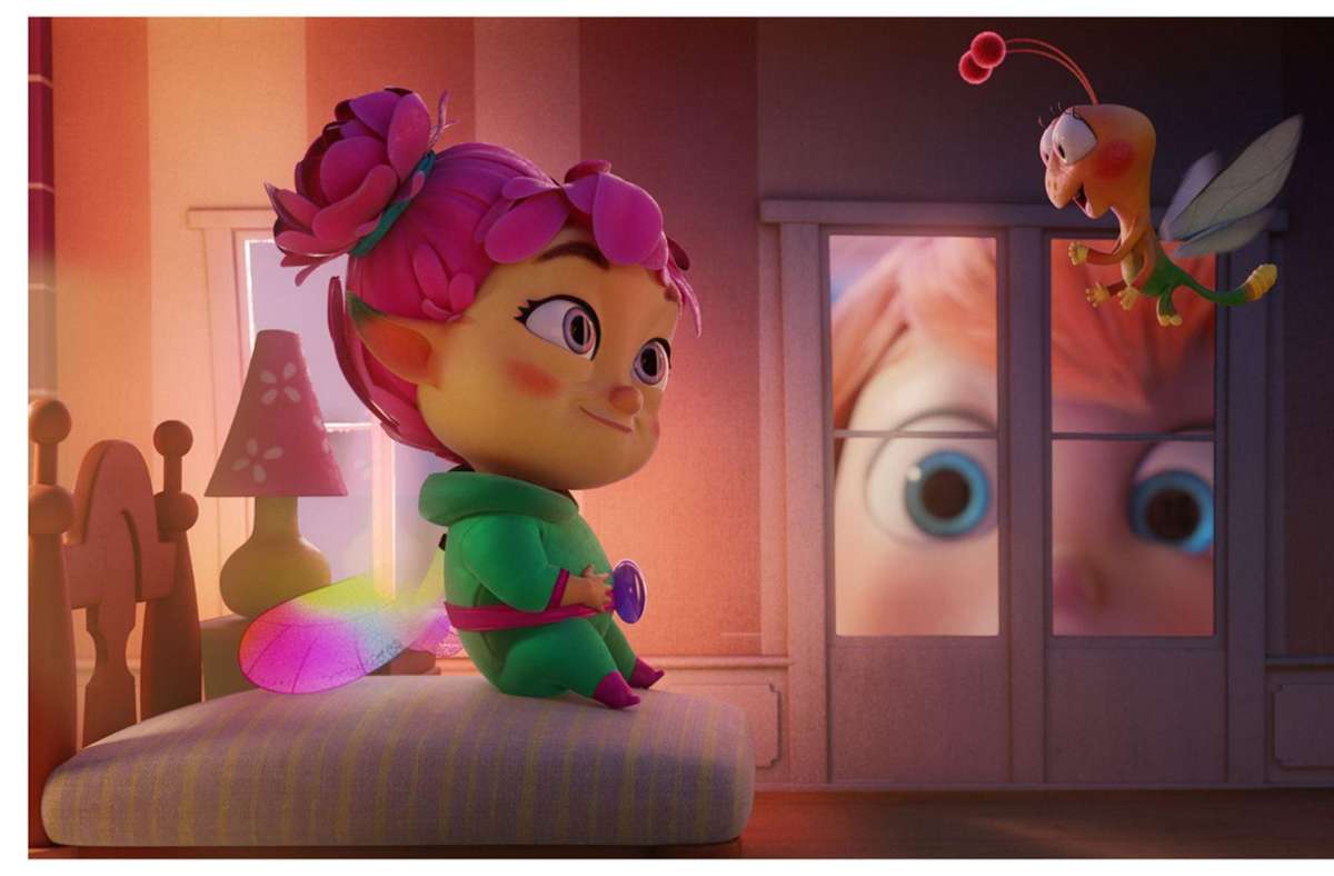 Maxie entdeckt im  Puppenhaus  die sehr eigenwillige Zahnfee Violetta mit ihrer Libellenfreundin.