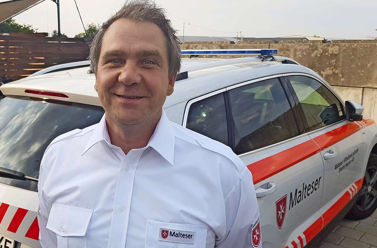 Marc Riedling ist ärztlicher Verantwortlicher im Rettungsdienst. Foto: Malteser Neckar-Alb