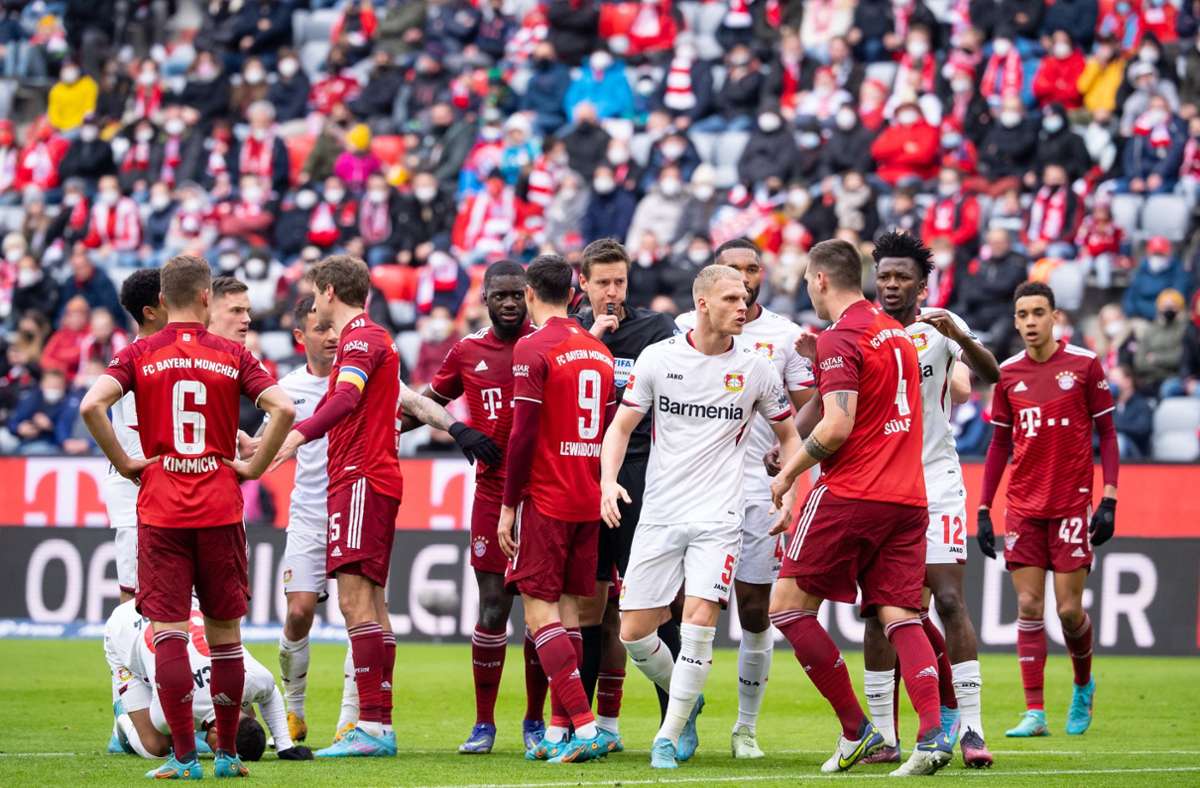 FC Bayern im Spiel gegen Leverkusen Foto: dpa/Sven Hoppe