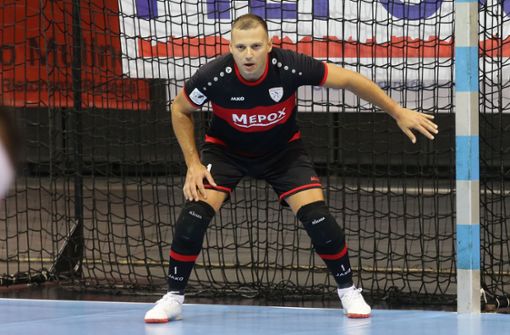 Miodrag Aksentijevic im Tor des Stuttgarter Futsal Club Foto: Baumann/Hansjürgen Britsch