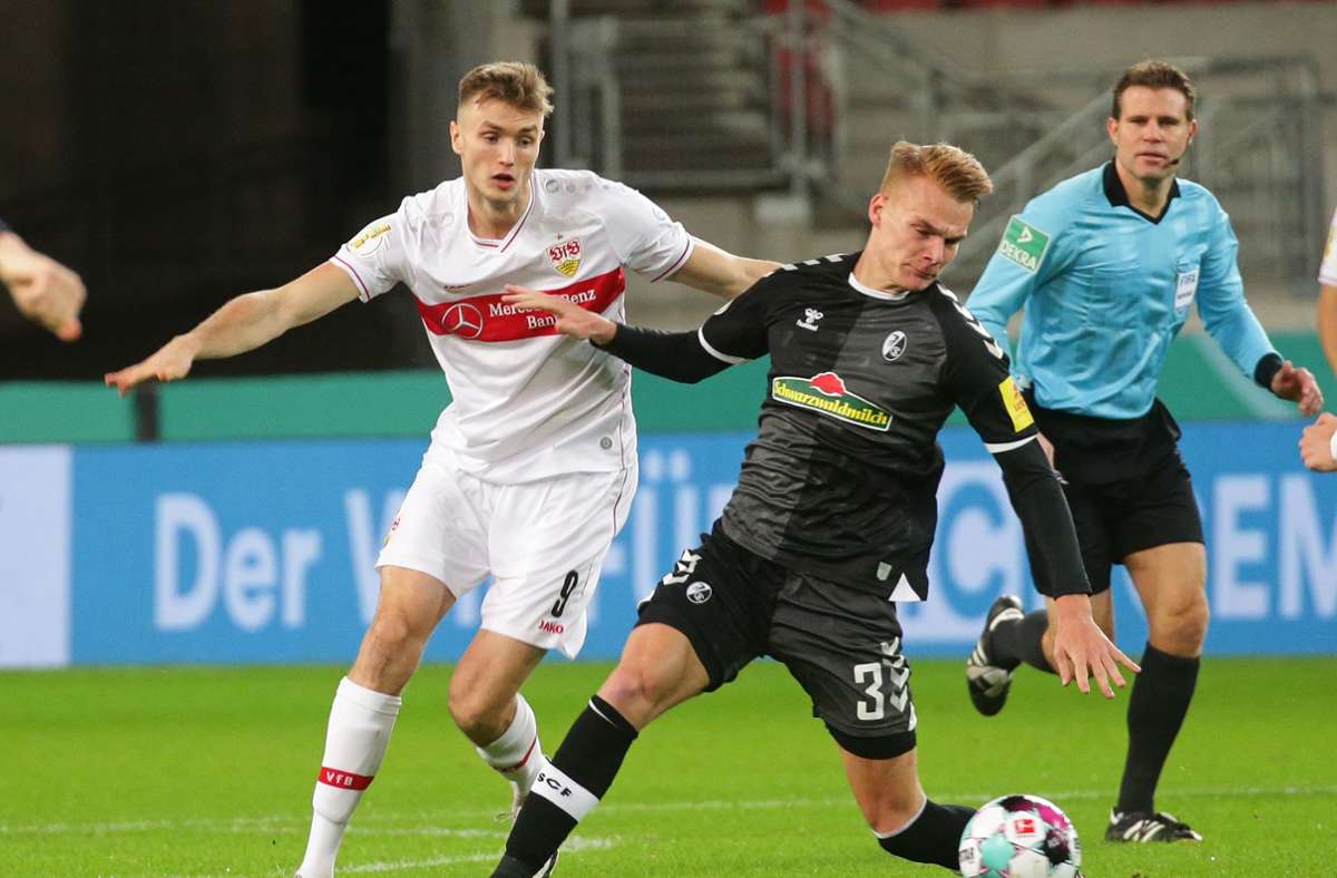 VfB Stuttgart gegen SC Freiburg im DFB-Pokal: „Eigentlich wollte ich den ins rechte Eck machen“