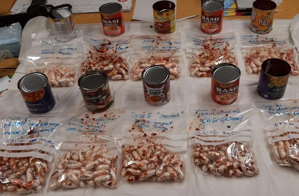Kreis Kleve: Versteckt in Gulaschsuppe: Kokain im Wert von 365.000 Euro entdeckt