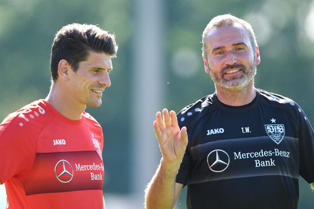 Der Trainer schätzt die erfahrungsreiche Karriere des VfB-Star: Tim Walter glaubt nicht an Trainer-Zukunft von Gomez