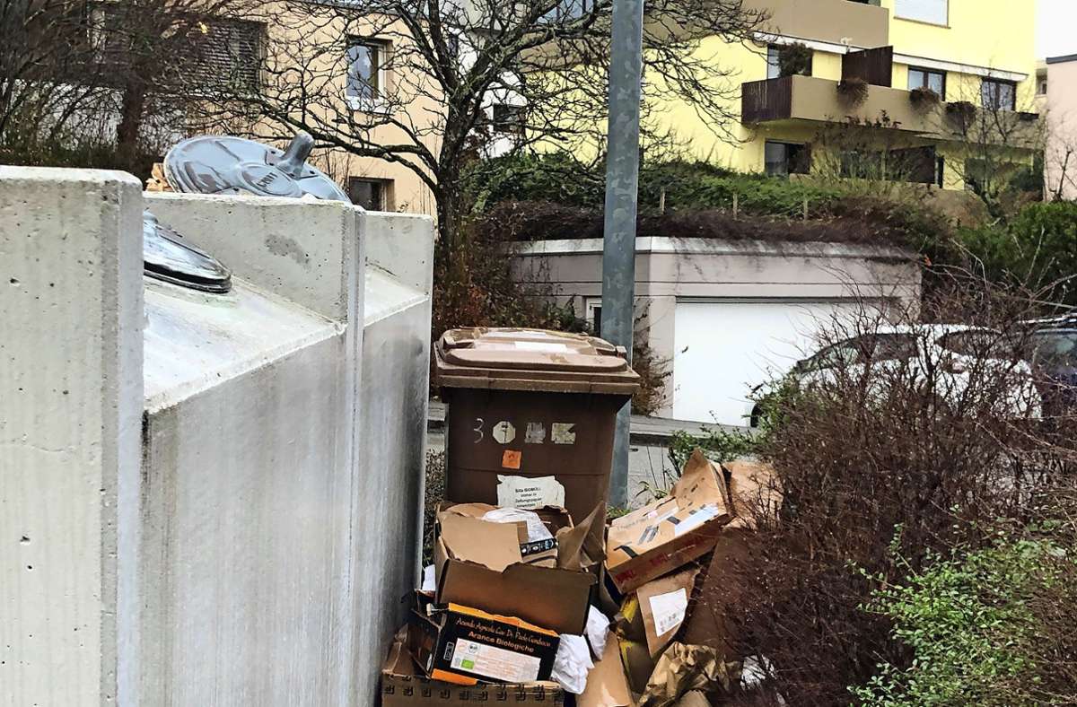 Müllproblem in Esslingen: Haufenweise Papier