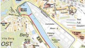 Neckarradweg und Berger Steg gesperrt