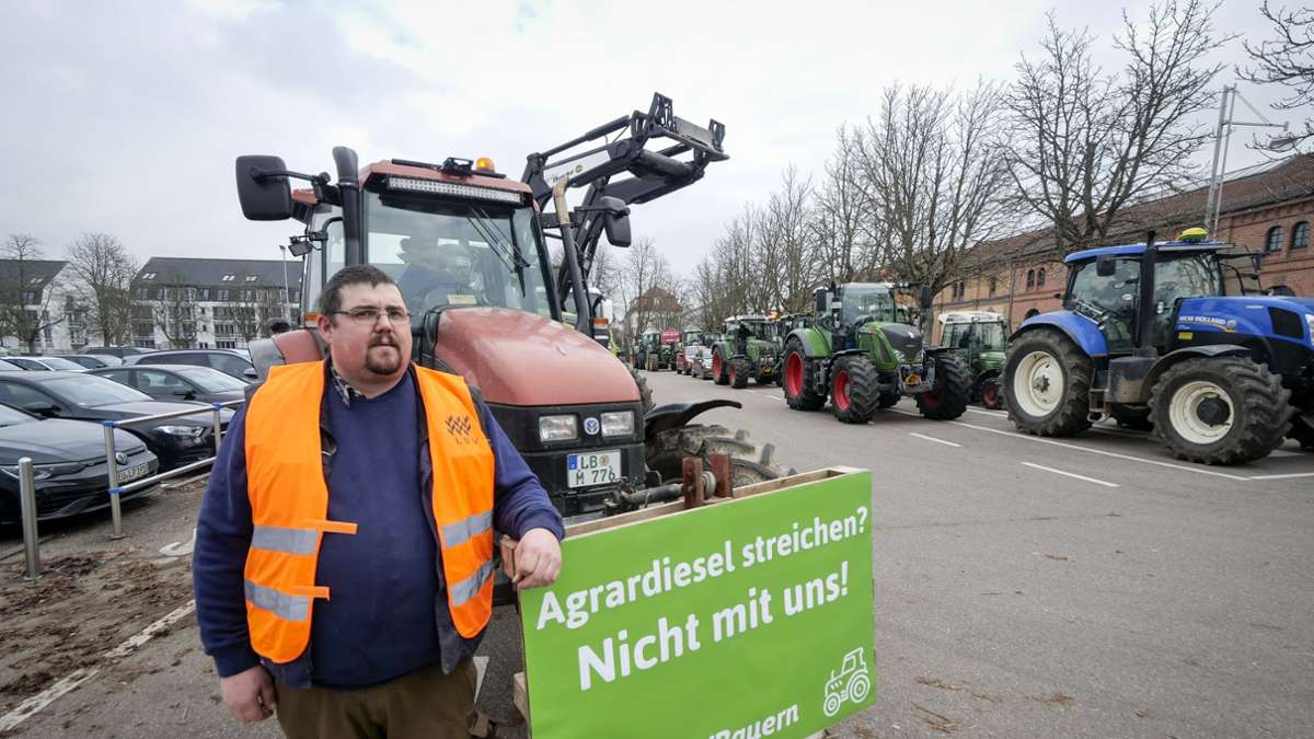 Bauernprotest in Ludwigsburg: Zustimmung groß, Interesse eher gering