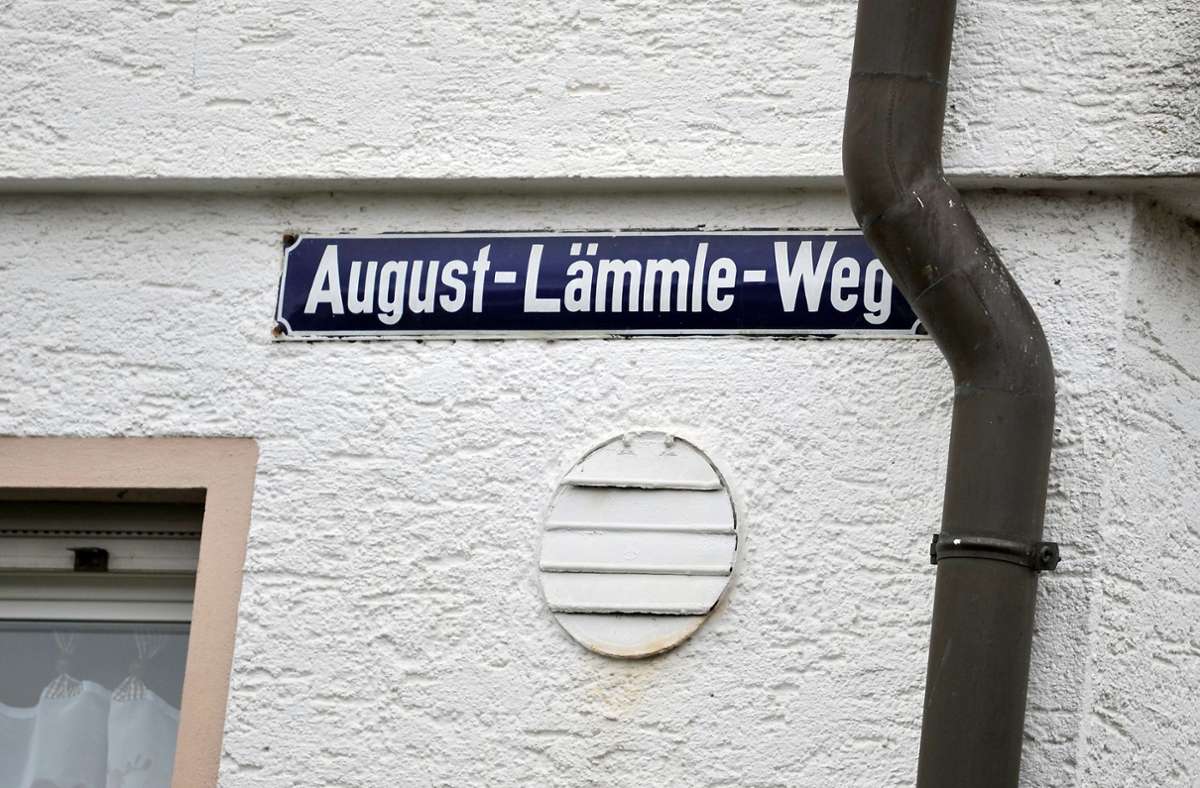 Der August-Lämmle-Weg ist wegen der geistigen Nähe des Namensgebers zum Nationalsozialismus in Deizisau umstritten Foto: /Andreas Kaier