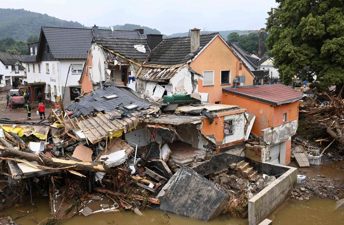 Zerstörte Häuser in Bad Neuenahr-Ahrweiler.