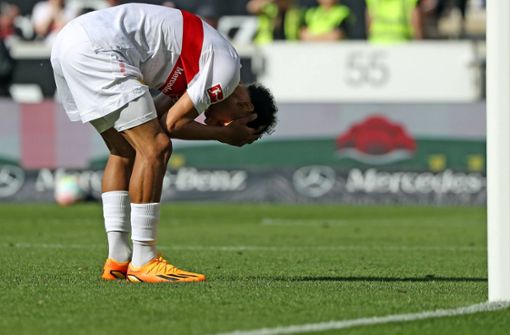 Enzo Millot und der VfB Stuttgart müssen in die Relegation. Foto: IMAGO/Sportfoto Rudel/IMAGO/Pressefoto Rudel/Robin Rudel