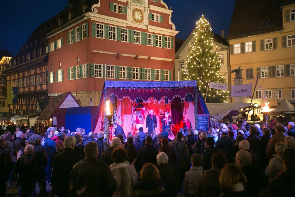 Was ist wo auf dem Esslinger Weihnachtsmarkt und Mittelaltermarkt?: KARTE: Der Weihnachtsmarkt im Überblick
