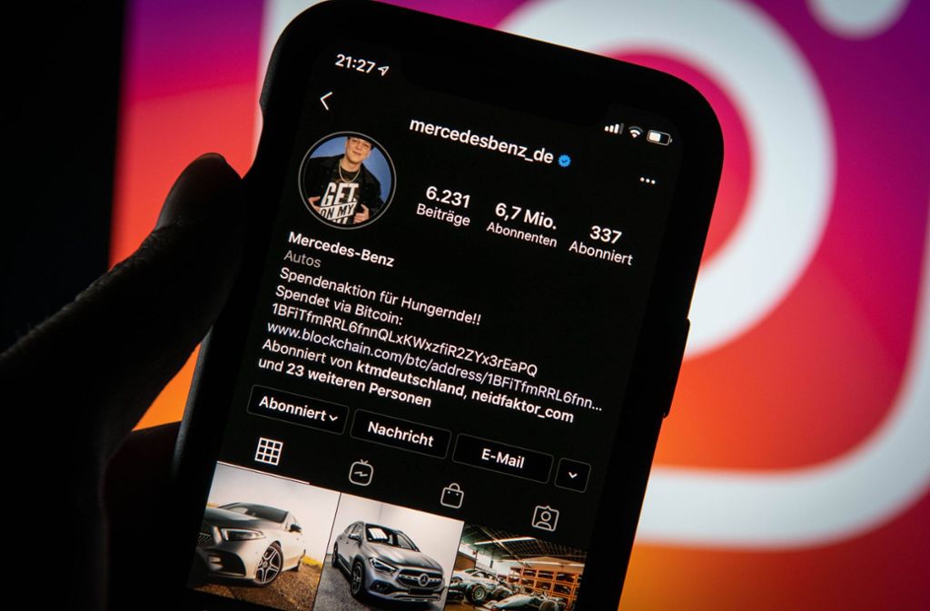 Hacker-Attacke auf Instagram: Daimler erstattet Strafanzeige nach Hacker-Angriff