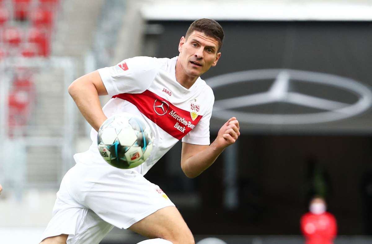 Stuttgarts Mario Gomez noch in Aktion für den VfB Stuttgart – der Torjäger hat seine Karriere beendet. Foto: dpa/Tom Weller