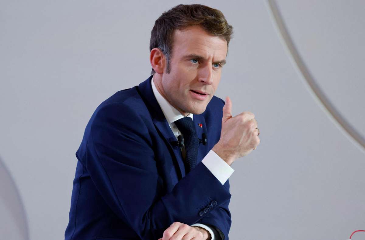 Emmanuel Macron schlägt einen schärferen Ton an. Foto: AFP/LUDOVIC MARIN