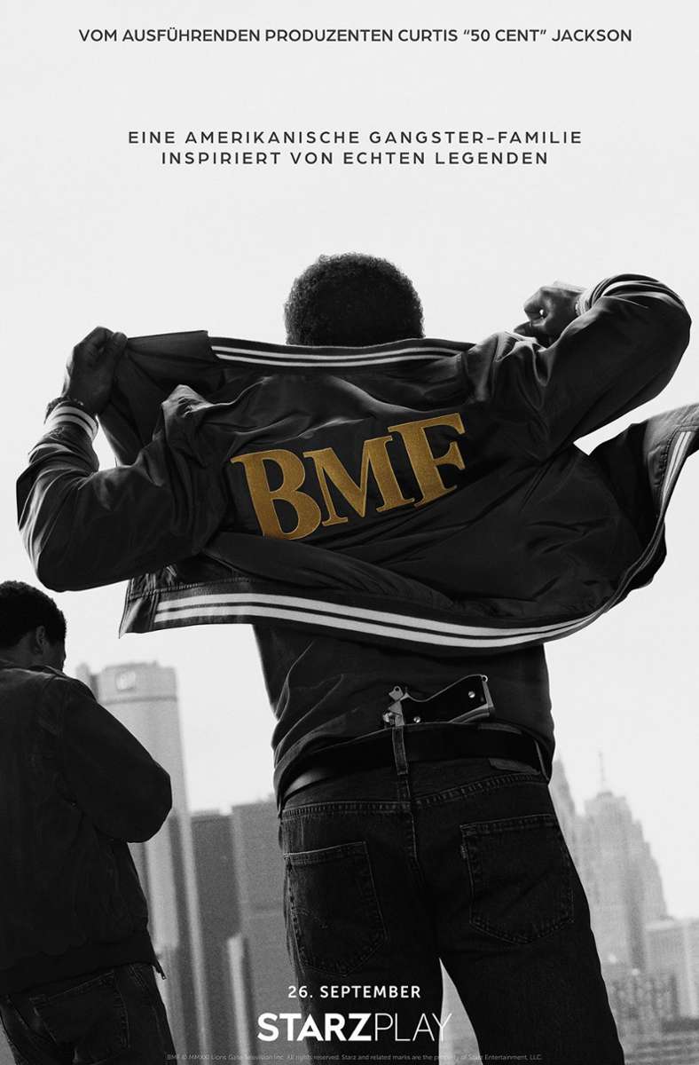 10 BMF Curtis Jackson, der vor 20 Jahren als 50 Cent ein Rap-Superstar war, ist inzwischen als Serienproduzent noch erfolgreicher: Das „BMF“ im Titel seines neuen Krimidramas steht für „Black Mafia Family“. Es handelt von zwei Brüdern, die in den späten 1980er Jahren in Detroit zu Gangsterbossen aufsteigen.  Starzplay, 26. September Hier geht es zum Serientrailer