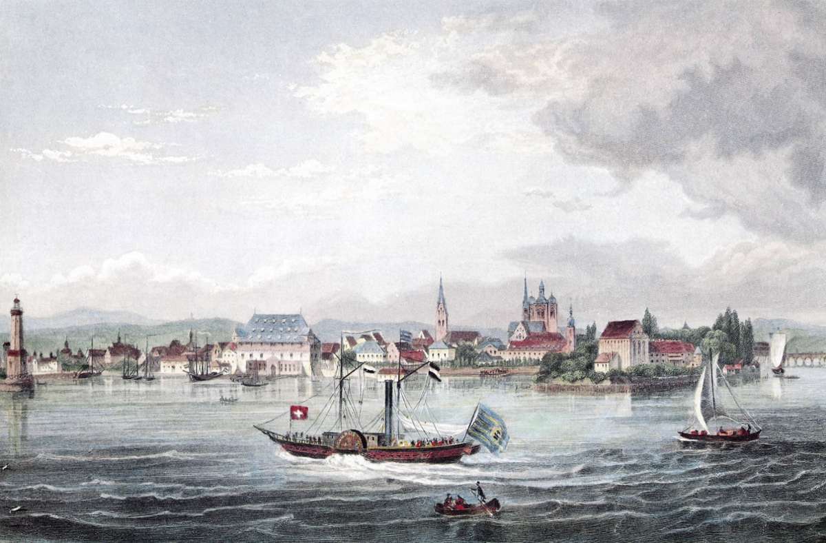 So präsentierte sich Konstanz am Bodensee den Touristen Mitte des 19. Jahrhunderts. Foto: imago stock&people/imago stock&people
