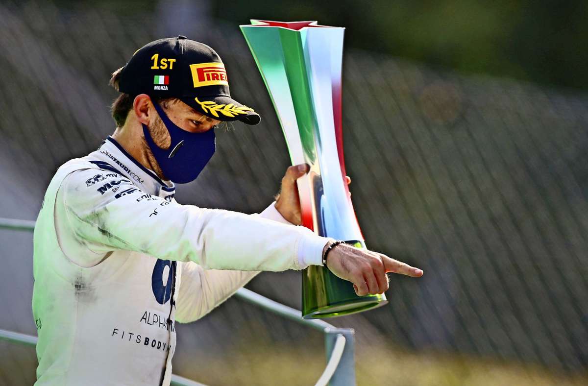 Formel 1 in Monza: Gasly jubelt nach dem Chaos-Rennen