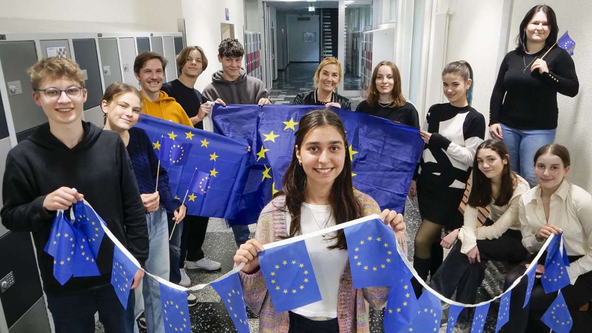 Korntaler Schüler im EU-Parlament: Gibt man sich Küsschen oder die Hand?
